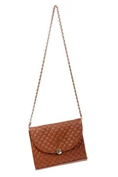 The brown woman's handbag Stock Photos