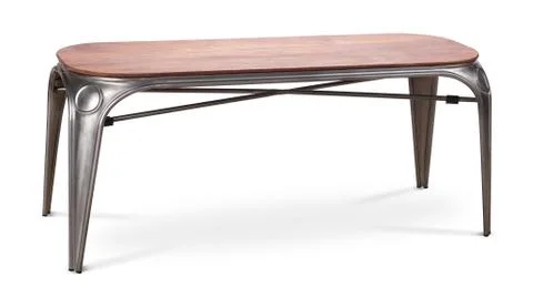 Brown wooden rectangular, square coffee table, dinning table, magazines tab.. Stock Photos