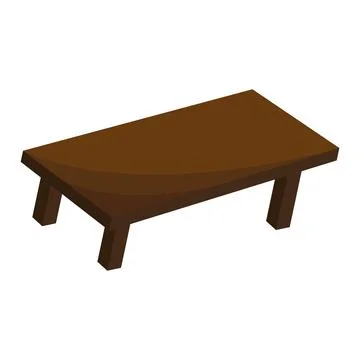 Brown wooden table. Vector Stockillustratie