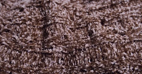 Brown wool fabric, warm winter clothing. Close up Stock Footage 119120271