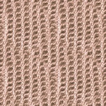 Brown Woolen Thread. Grunge Knitted Design. Stock Illustration