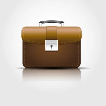 Brown work bag Stock Illustration