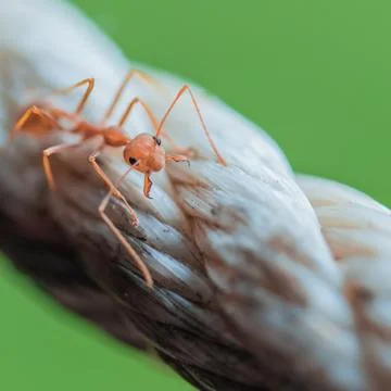 Brown worker ants in macro close up Stock Photos