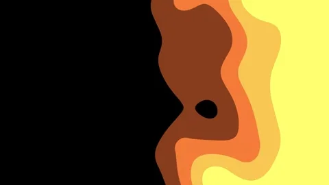 Brown yellow and orange simple animation wave wipe transition seamless loop Stock Footage 280554268