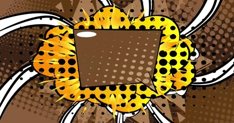 Brown Yellow Comic Book Background Stock Footage 166484719