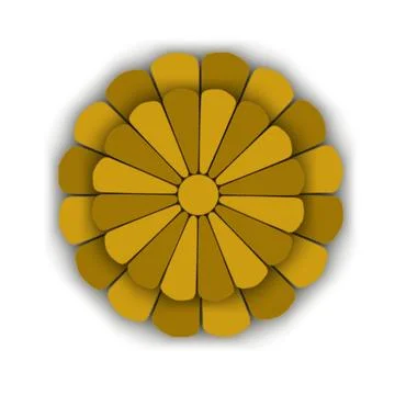 Brown yellow mandala Stock Illustration