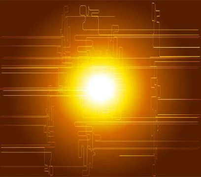 Brown yellow technology background Stock-Illustration