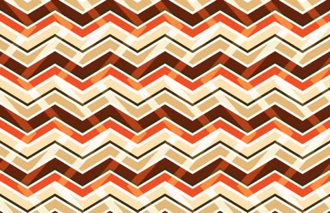 Brown zig zag seamless pattern Stock Illustration