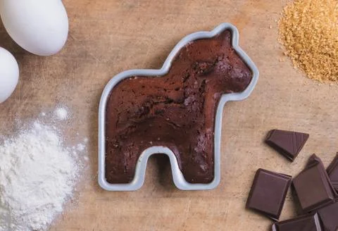 Browne chocolate cake Stock Photos