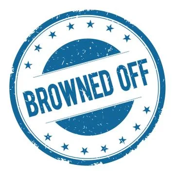 BROWNED OFF stamp sign Stock Illustration