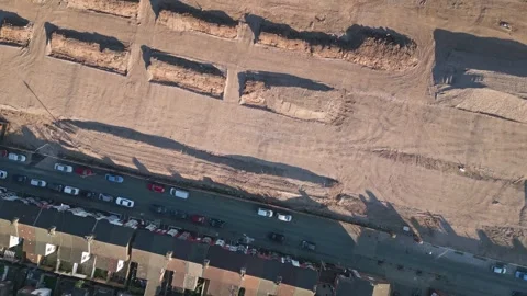 Brownfield site building plot for housing, Bootle, England Vídeos de archivo 307712773