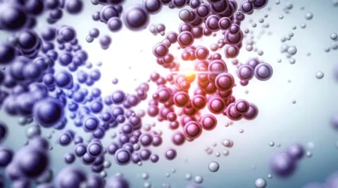 Brownian motion of molecules Stock Footage 32162553