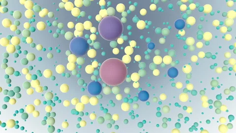 Brownian Physics Spheres Background Stock Footage 153489765