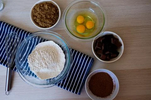 Brownie Baking Ingredients Foto stock