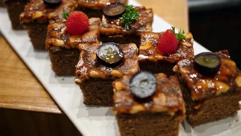 Brownie cake / soft focus Stock Footage 79842457
