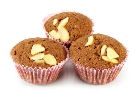 Brownie cake on white background Stock Photos