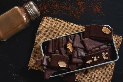 Brownie Crisps. Stock Photos