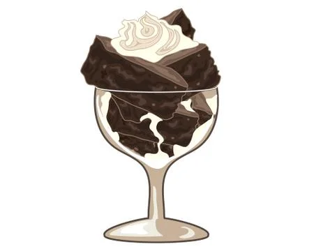 Brownie dessert 스톡 일러스트