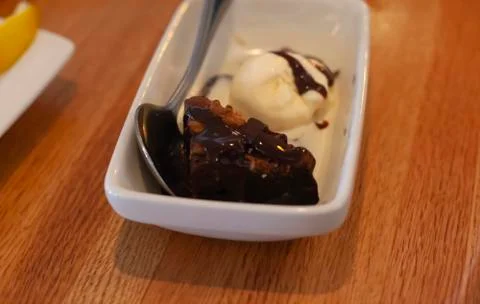 Brownie A La Mode Stock Photos