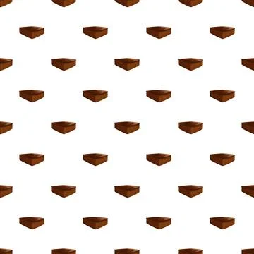 Brownie squares seamless pattern repeating snack background Stock Illustration
