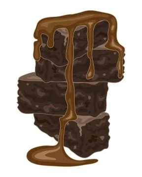 Brownie stack Stock Illustration