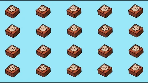 Brownies cake animation background Stock Footage 317415734