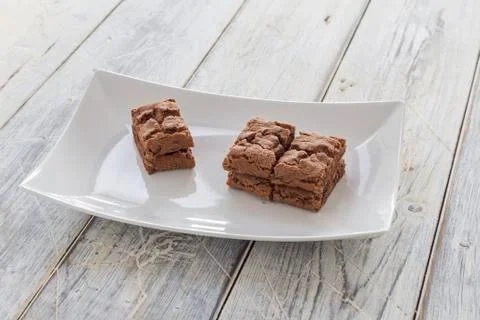 Brownies on a plate Stock Photos