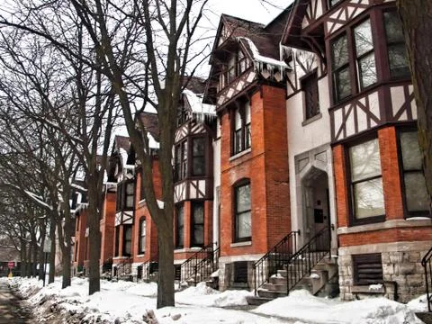 Brownstones Stock Photos
