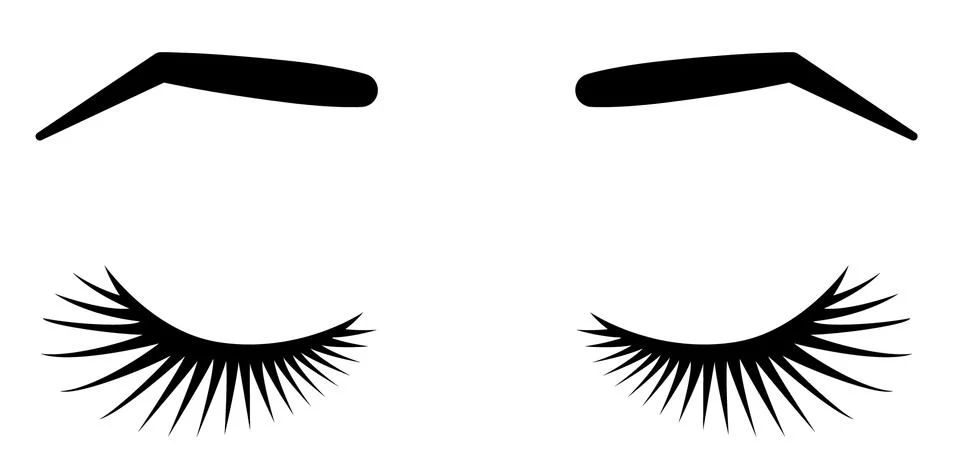 Brows and lashes. Vector illustration of lashes and brows. For beauty salon,  イラスト素材