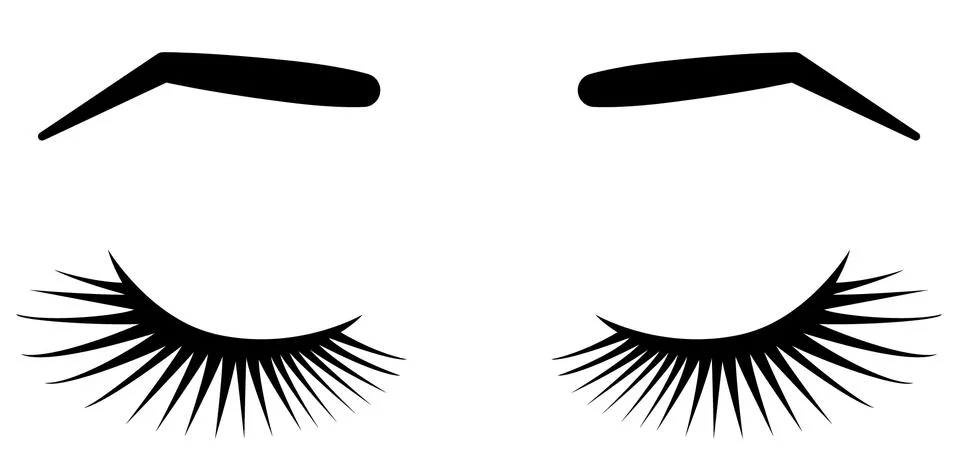 Brows and lashes. Vector illustration of lashes and brows. For beauty salon,  イラスト素材