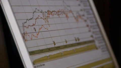 Browse the business data chart from web,computer show financial digital. Stock Footage 35480626