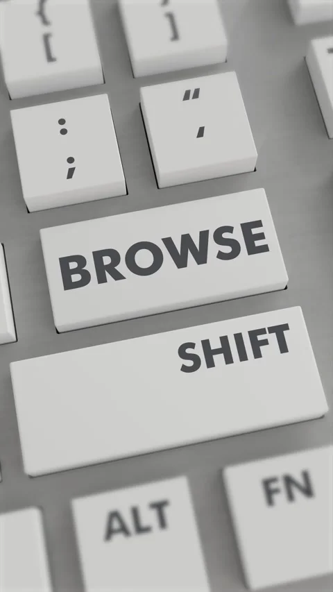 BROWSE BUTTON PRESSING ON KEYBOARD Vertical Video Vídeos de archivo 302439646