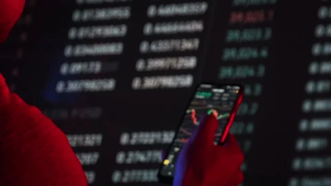 Browse Digital Exchange Market Data, Man Touching Smartphone Screen Stock Footage 201032450