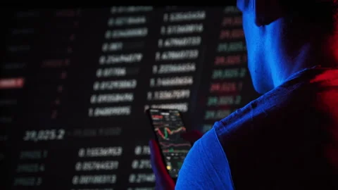 Browse Digital Exchange Market Data, Man Touching Smartphone Screen Stock Footage 201197564