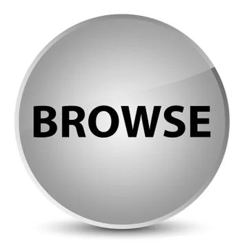 Browse elegant white round button Stock Illustration