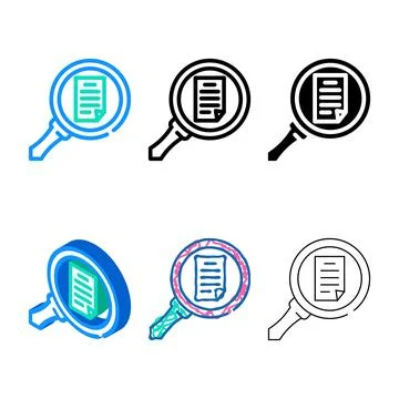 Browse folder color icon styleset vector Stock Illustration