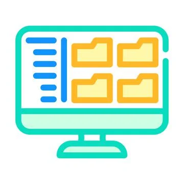 Browse folder color icon vector illustration Illustrazione stock