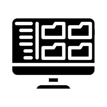 Browse folder glyph icon vector illustration Stockillustratie