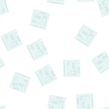 Browse folder glyph seamless pattern Illustrazione stock