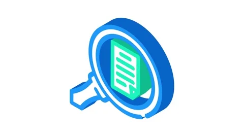 Browse folder isometric icon animation Stock Footage 327295989