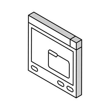 Browse folder isometric icon vector illustration Stock Illustration