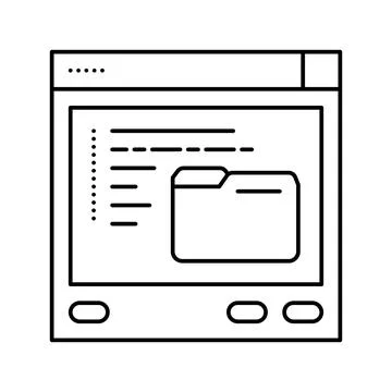 Browse folder line icon vector illustration Illustrazione stock