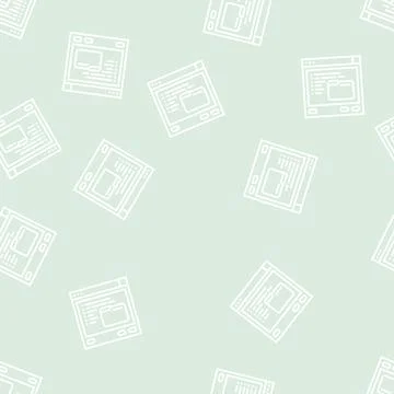 Browse folder line seamless pattern Illustrazione stock