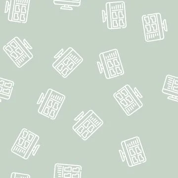 Browse folder line vector seamless pattern Stock Illustration