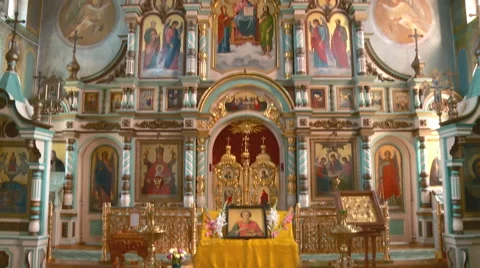 Browse inside the temple Stock Footage 68764514