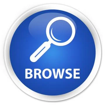 Browse premium blue round button Stock Illustration