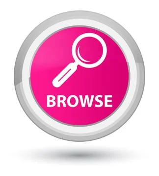 Browse prime pink round button Stock Illustration