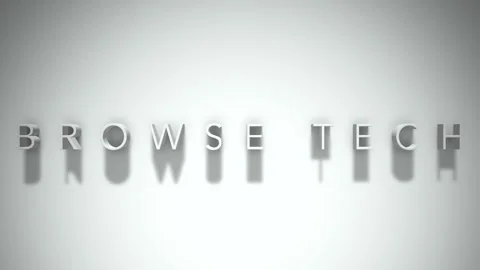 Browse tech 3D title animation with shadows on a white background Stock Footage 297670415
