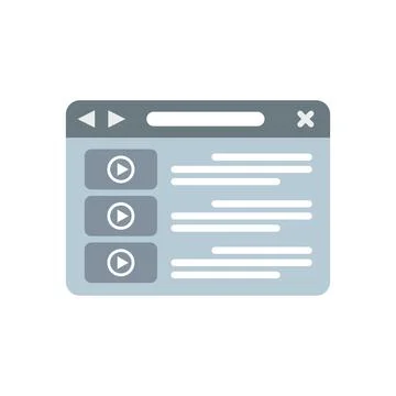 Browser address icon flat vector. Computer interface Stock Illustration