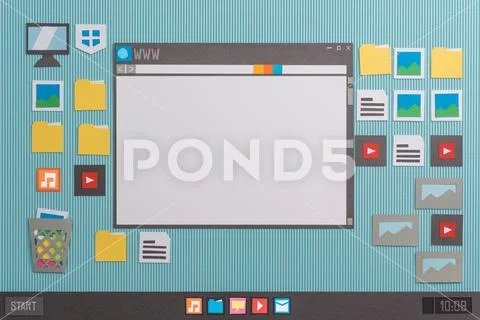 Browser and blank web page Stock Photos